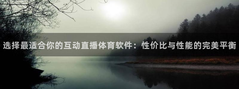 nba蜘蛛直播免费直播在线直播：选择最适合你的互动直播体育软件：性价比与性能的完美平衡